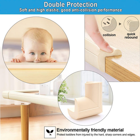 Dekukar 18ft 15ft Edge+8 Baby Proof Corners and Edges Protector (Large Corner Guard), Fireplace Baby Proofing Bumper