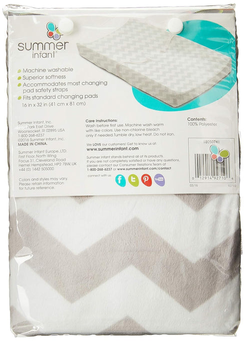 Summer Infant Ultra Plush Changing Pad Cover, Chevron