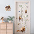 Mfault Forest Animal White Birch Tree Wall Decals Stickers, Woodland Bear Deer Hedgehog Owl Birds Baby Nursery Decor