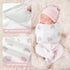 Funnysoft 6 Pcs Newborn Snuggle Strap Adjustable Arms Swaddle Band Baby Belly Band Arms Safe Swaddle Sleep Wrap Blanket