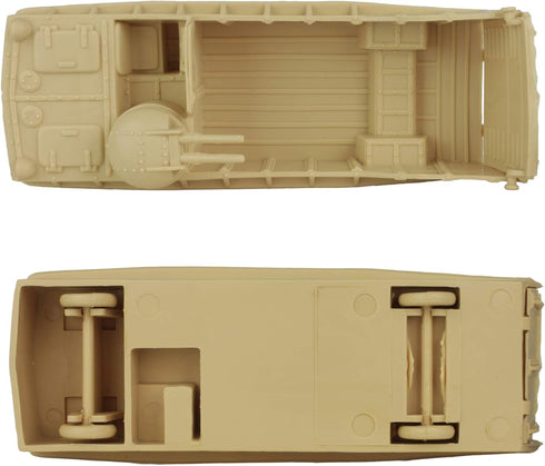 BMC Toys 4pc BMC Classic Marx Landing Craft - Tan vs. OD Green Plastic Army Men Vehicles
