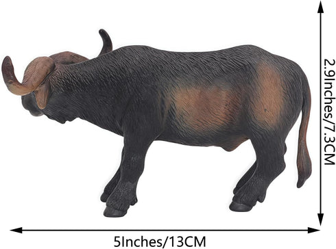 Gemini&Genius Cow Toy for Kids, Realistic Buffalo Safari Animal Figure for Nature Learning