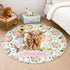 Naseagleeye Personalized Baby Rug with Name Custom Nursery Rug for Girls, Soft Baby Play Mat, Non Slip Floor Mat