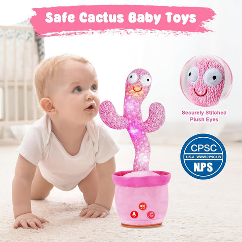 18 1 SANJOIN Dancing Talking Cactus Toy for Baby Toddlers, Baby Girl Toys Months+, Adjustable Volume, Mimicking