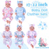 5 Sets 17-22 Inch Set BABESIDE of Reborn Baby Doll Clothes with Doll Headband for Dolls, Realistic Baby Doll Clothes