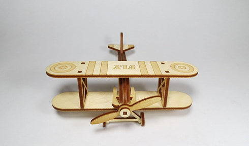 StonKraft Wooden 3D Glider Aeroplane Retro Plane Model - Easy to Assemble Home Decor, Construction Toy, School Project