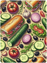 CZXW 52" 28" Vegetables and Sandwiches Crib Sheets Fitted x Natural Cotton Soft & Breathable for Baby Crib Mattress