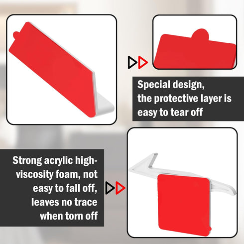 TLAUHANG 6 Pack Child Safety Drawer Locks - THAULANG Zero Gap Invisible Drawer Latches with Strong AdhesiveEasy