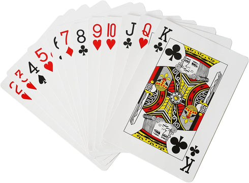 Yuanhe Jumbo Large Playing Cards - Oversized Full Deck for Casino Party Decorations, 10.5x14.5 inch