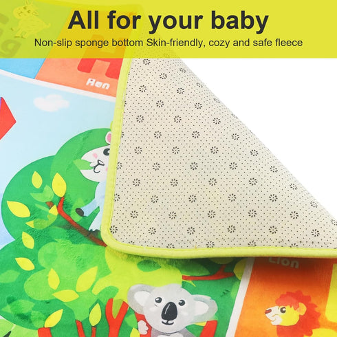 Safe(60"x80") Baby Play Mat for Floor, Non-Slip Playmat for Toddlers & Infants, Extra Thick Large Padded Educational