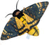 FRANKIEZHOU Simulation Deaths Head Hawk Moth Stuffed Animal - Yellow 25", Lifelike Plush Toy for Kids