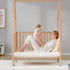 2 Pack Cozy 28x52 Inches, BEDSUM Microfiber Toddler Fitted Crib Sheets, Super Soft and Baby Sheets for Standard Crib
