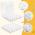 120 30 Menkxi Pcs Plastic Easter Eggs with Clear Cartons for Crafts DIY Fake Paintable for Kids Adults Easter Gift