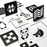 beiens High Contrast Baby Flashcards, Black White Color Visual Stimulation Learning Activity Cards for Newborns (0-3