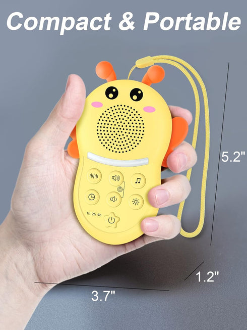 Portable Sound Machine for Baby,White Noise Sound Machine for Babies and Kids,Rechargeable Lullaby Machine