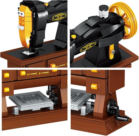 Uvini Adult Building Set, Classic Retro Series Sewing Machine, Adult Building Set, Construction Brick Set Best Gift for Adult, Teens, Collectible Model to Build, 633pcs