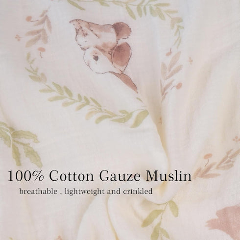 Lightweight Muslin Cotton Toddler Sleep Sack with Sleeves - Baby Wearable Blanket