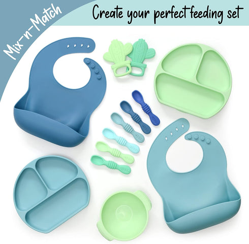 Silicone Baby Bibs, Soft Adjustable Waterproof Bib for Babies & Toddlers, BPA Free