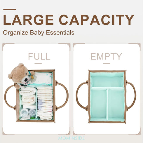 FA231103-2N MOMINSIDE Diaper Caddy Organizer, Baby Basket Nursery Storage, Portable Changing Table Car caddy organizer