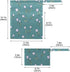 Burbuja 2 Pack, 2 Flowers on Teal Wet Dry Bags for Baby Cloth Diaper Waterproof Reusable Wet Bag with Zippered Pockets