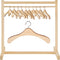 Civaner 22 Pcs Doll Garment Rack with Wooden Clothes Hanger for 18