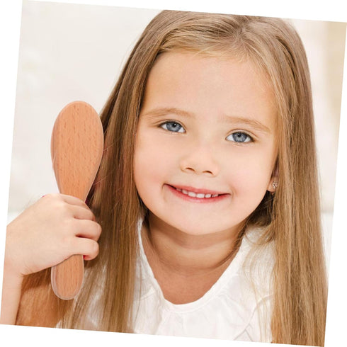 Wooden Hair Brush - Newborn Grooming Kit for Boys and Girls