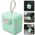 BAZEITFLOW Portable Formula Dispenser with Rope and Spoon Large Capacity Compartmentalized Milk Powder Container