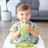 Bumkins Sippy Cup with Straw, Spill Proof Baby and Toddler Cup, Transition Cup for 1 Year Olds, Platinum Silicone,