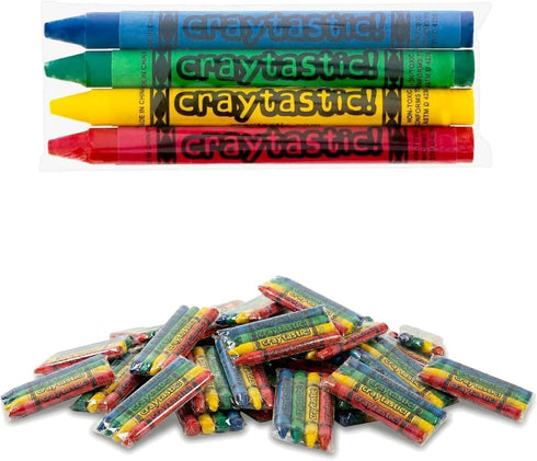 25 Bulk Crayon Packs of 4 (100 count) - Bulk Crayons for