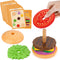 Montessori Toys for 3 Year Old - Wooden Burger Stacking Toys for Toddlers - Educational Fine Motor Skill Toy