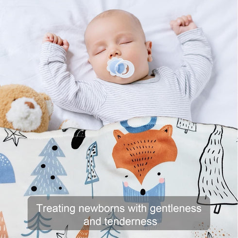 Baby Blanket for Boys Girls, Fox Printed, 30"x40", Soft Plush Minky Blanket for Toddlers Newborn