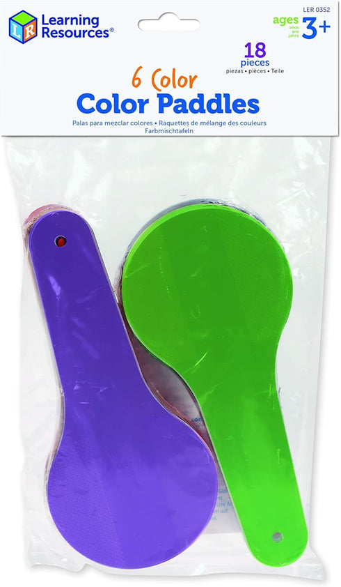 Learning Resources Color Paddles, Set of 18 Paddles for Preschool Science and Classroom Supplies