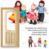 AUEAR 1:12 Dollhouse Miniature Furniture Unpainted Wooden Doors for DIY Scene Craft (2 Panel Style A)