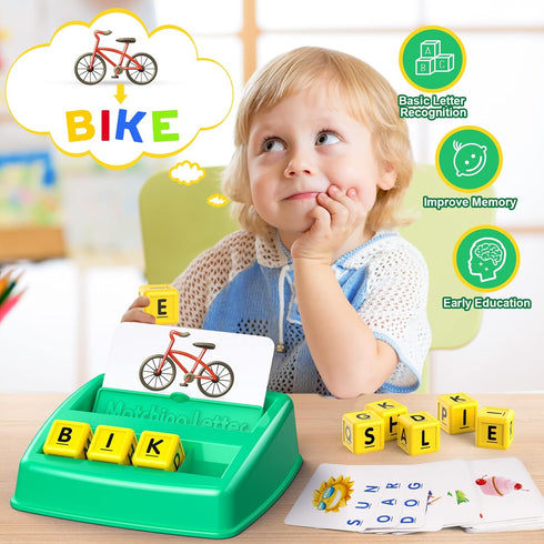 Educational Toys for Kids Ages 3-8, Spelling Games, Matching Letter Games for 4-8 Year Olds, Learning Games for