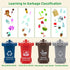 LOVEPOSELY 3-6 Kids Garbage Recycling Truck Toy, Green Pull-Back Truck Model with Sound & Light, Waste Sorting Learning