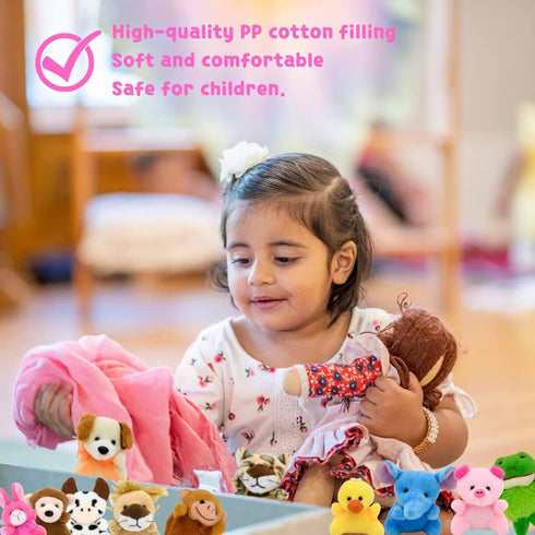 12 PCS Easter Eggs Filled with Mini Plush Animal Toys, Easter Basket Stuffers for Toddler Boys Girls, Plastic Easter