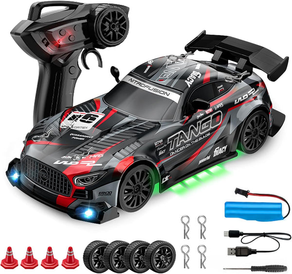 EOQIFJM RC Drift Car,1:24 4WD High Speed Electric Remote Control Car with LED