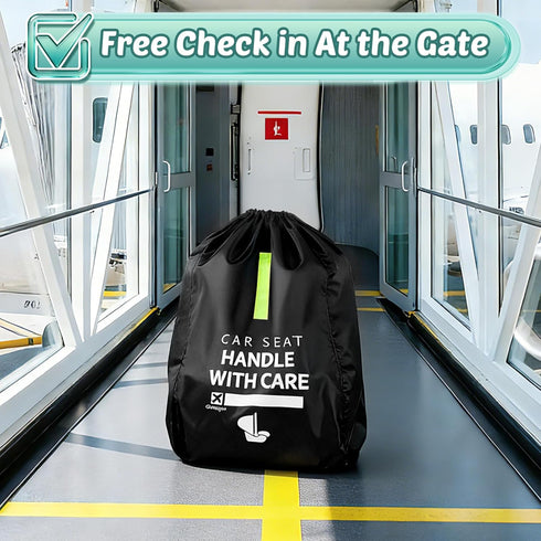 Guiseapue Car Seat Travel Bag for Airplane: Car Seat Bags for Air Travel Fit All Car Seats, Infant Carriers & Booster