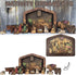 Wooden Jesus Nativity Puzzle Statue with Wood Burned Design, Educational Wooden Puzzles for Kids and Adults