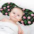 GOODOLD Set 2 Pack Black Rose Pattern Muslin Baby Burp Cloths - Super Absorbent and Soft Burping Rags - Cotton Burp