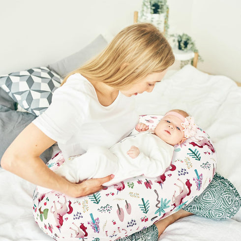 Nursing Pillow Cover, Stretchy and Soft Pillow Slipcover for Baby Boys Girls, Breastfeeding Pillow Covers for Newborn
