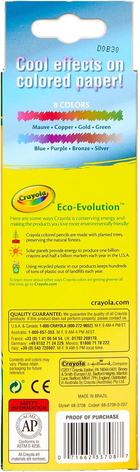 Crayola Metallic FX Colored Pencils, 8 Pencils