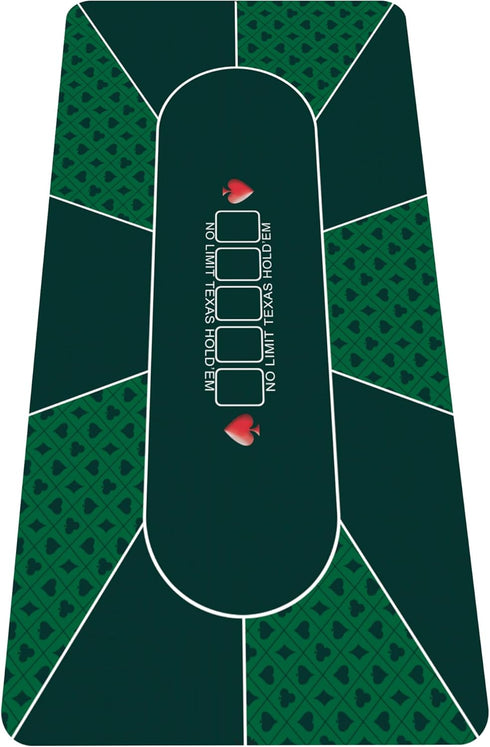 nuveti 70 x 35 Inch Texas Hold'em Poker Mat Portable Rubber Poker