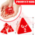 72 Pcs Red D4 Dice Bulk Cone Transparent 4 Sided Mini Dice Set for Role Playing Games