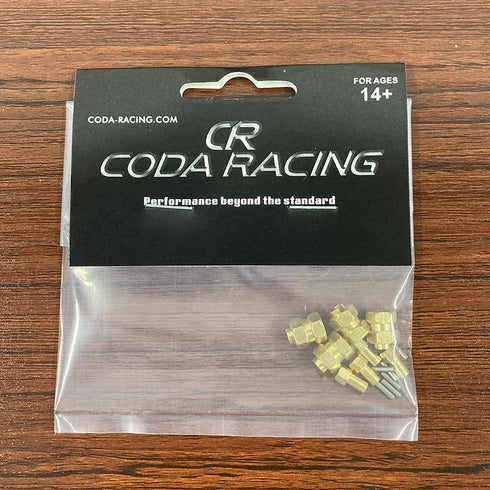 4Pcs Brass Extended 7mm Hex Wheel Hubs, 8mm Thick for AXIAL SCX24 Upgrades 1/24 RC Crawler Car