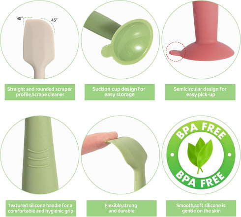 3 3 Butt Spatula Baby Diaper Cream spatula Pcs with Storage case,Soft Silicone Diaper Cream Applicator Bum Butt Paste