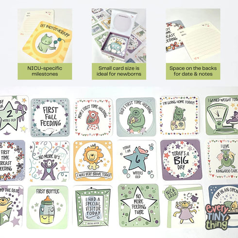 NICU Photo Cards from Every Tiny Thing - Celebrate Special Milestone Moments in Neonatal Intensive Care