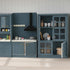 1/12 Dollhouse Furniture Miniature Display Shelf Bookshelf Storage Cabinet for Living Room Kitchen Room (Blue)