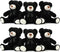 Aoriher 6 Pieces 10 Inch Black Bear Bulk Stuffed Animal Baby Shower