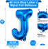 Lovoir 40 Inch Large Blue Letter J Balloons, Jumbo Mylar Foil Helium Balloon for Birthday Party Decorations